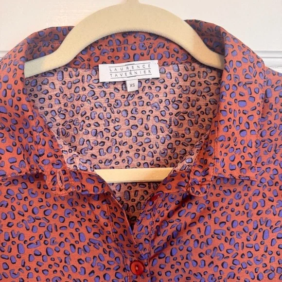 Laurence Tavernier Gabi Women's 100% Cotton Nightshirt Long Sleeve Size XS - Picture 2 of 5